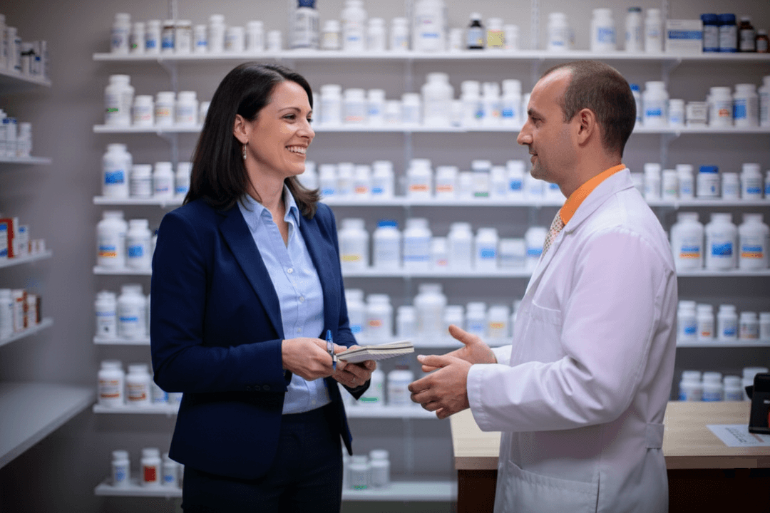 Garrette talking with case manager